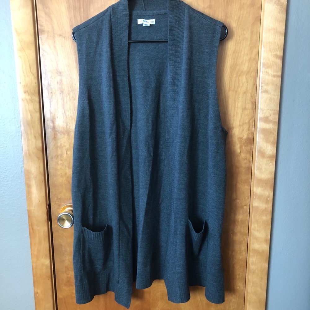Croft & Borrow Gray Sleeveless Vest Women’s XL